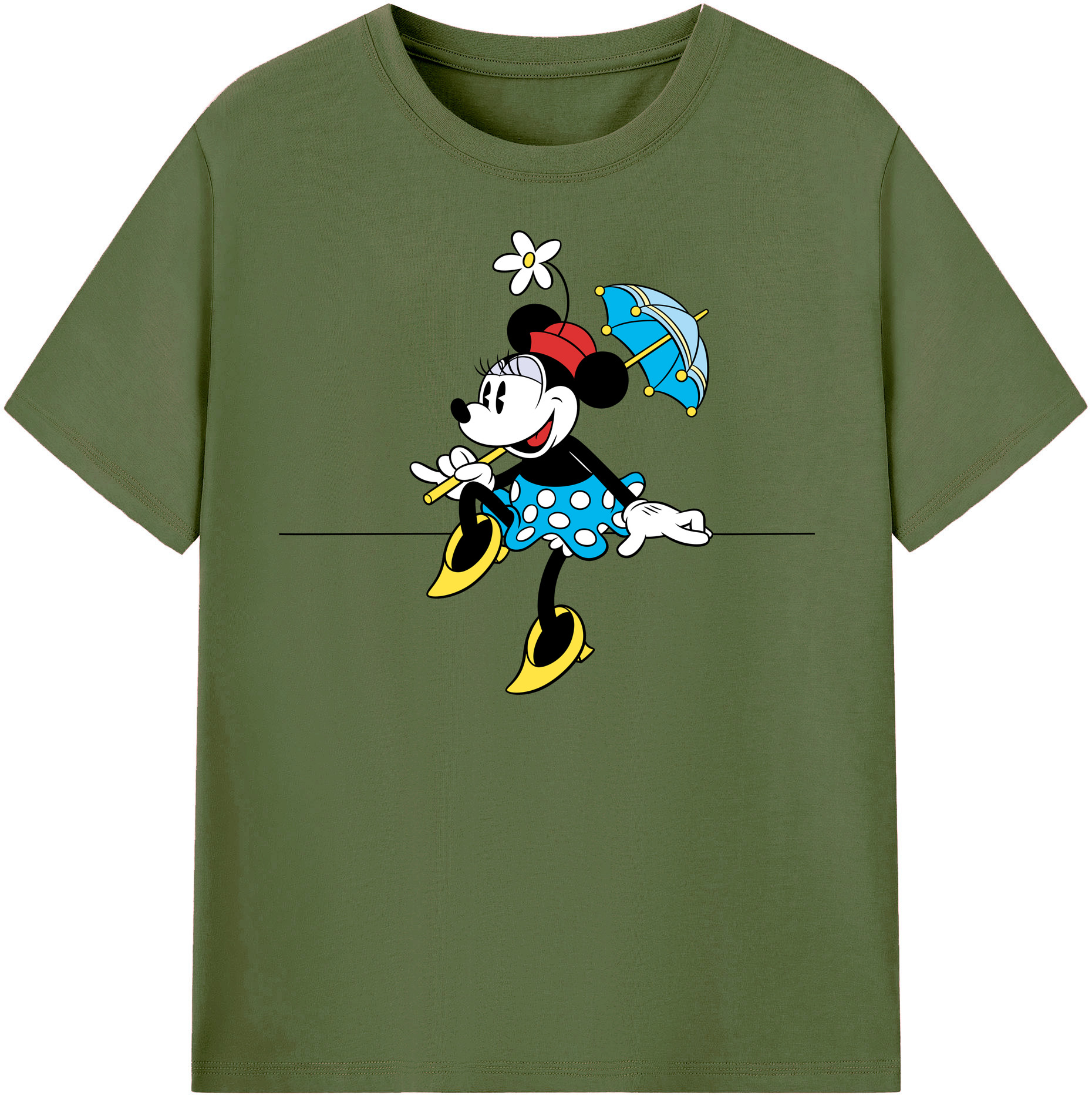 （画像用） ミッキーマウス Mickey Mouse 綿100％半袖Tシャツ（フロントプリント）
